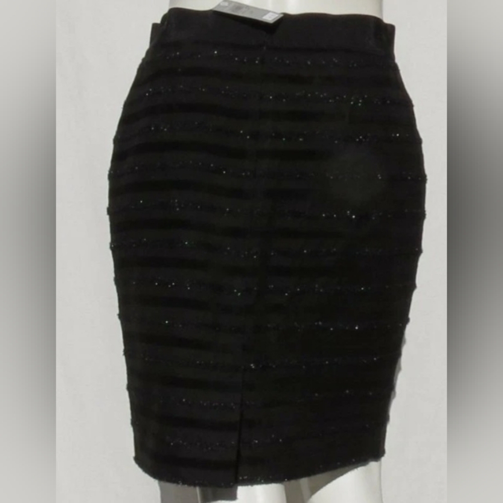 Ann Taylor Black Textured Sparkly Pencil Skirt - Picture 2 of 6